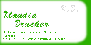 klaudia drucker business card
